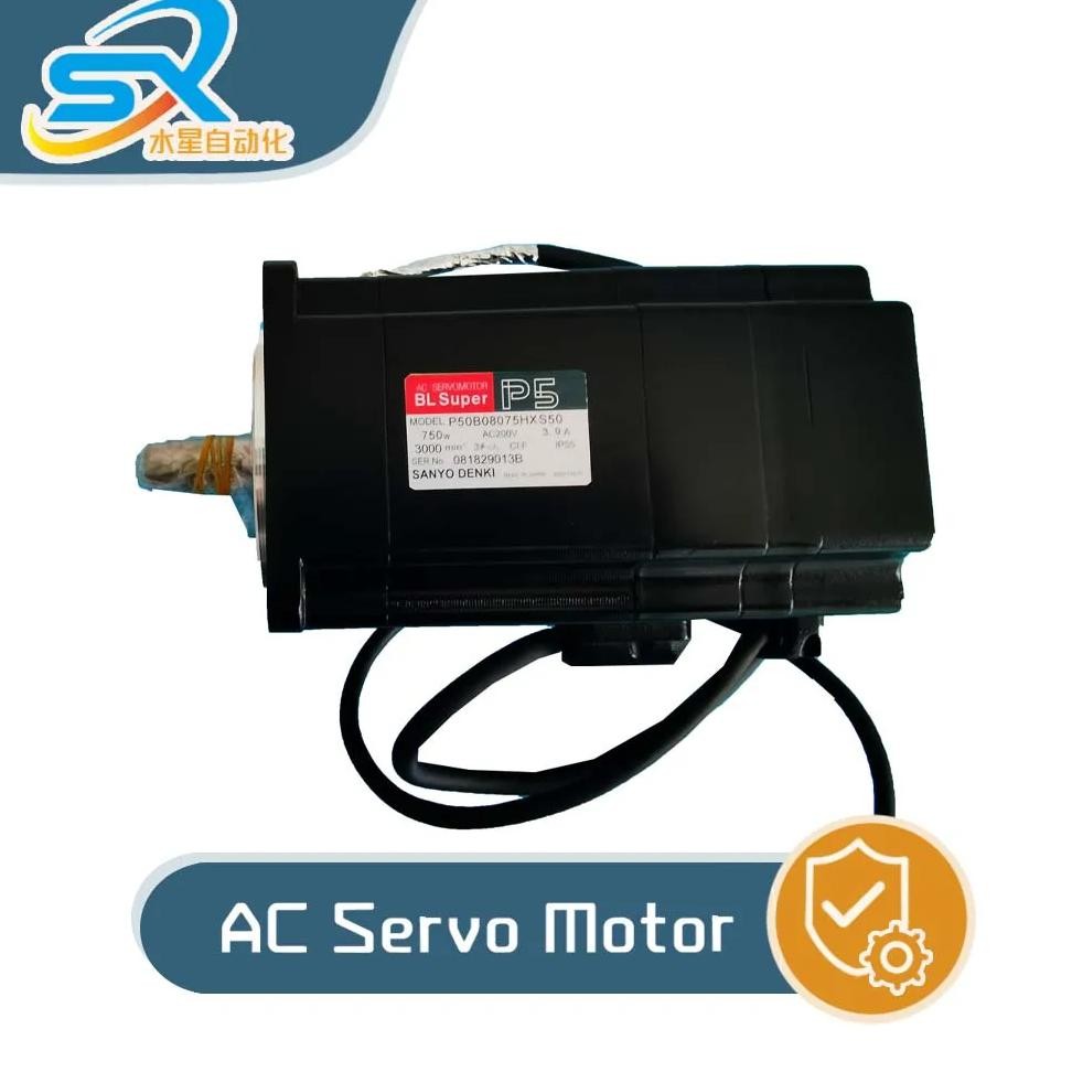 High quality SANYO DENKI AC Servo Motor P50B08075HXS50  750w provide factory inspection video Please