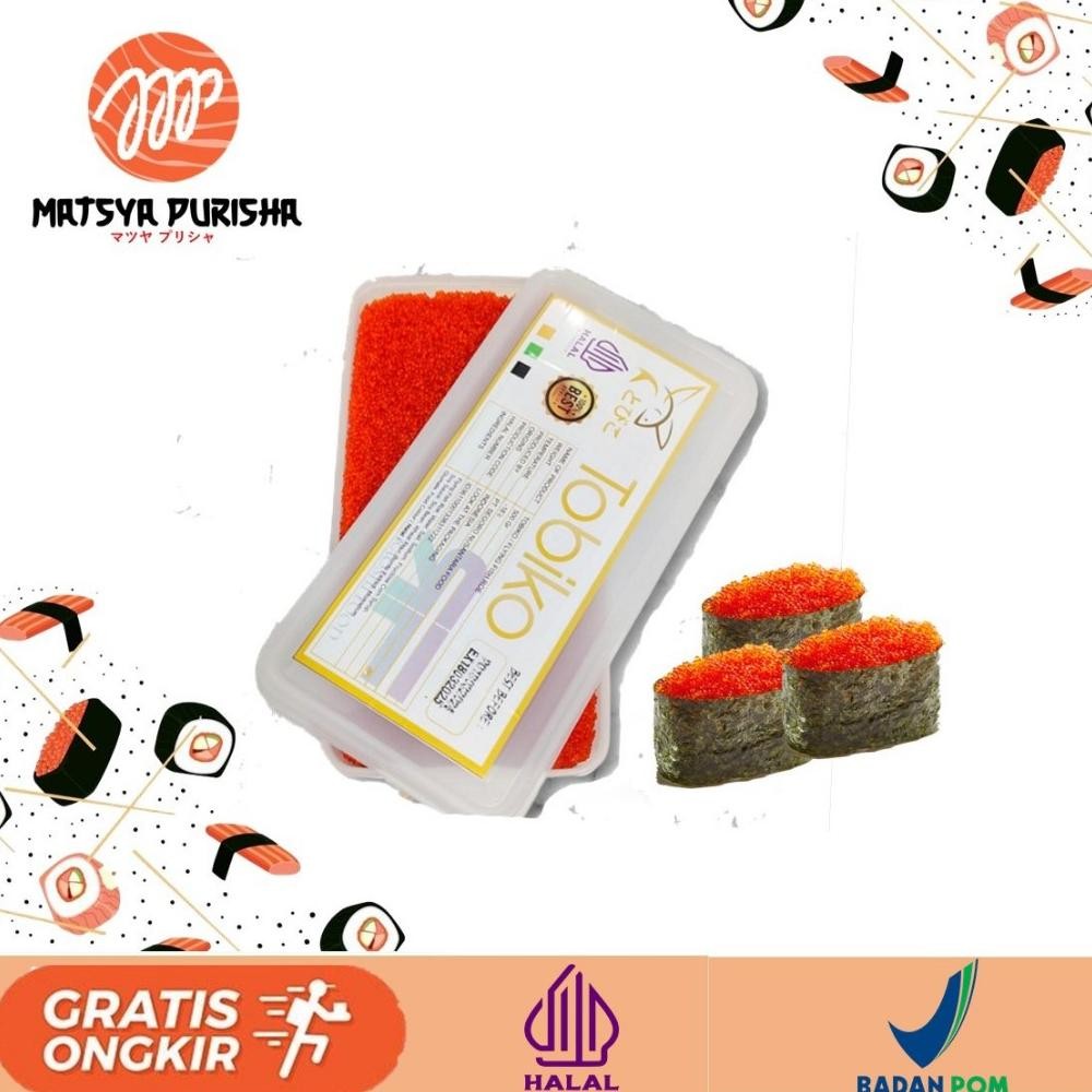 

Tobiko Premium Orange Halal / Tobiko Telur Ikan Terbang / Seasoned Flying Fish Roe