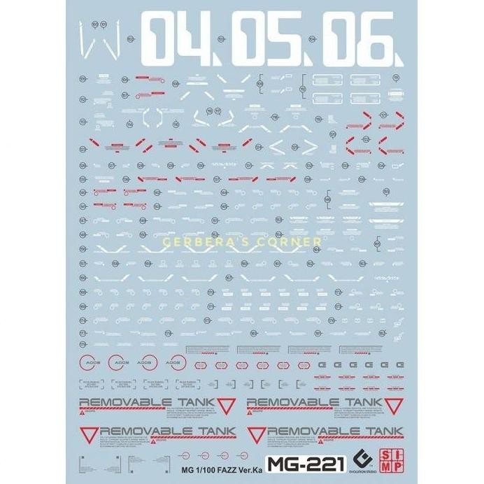 Fluorescent Water Decal MG FAZZ Ver Ka Evolution Studio