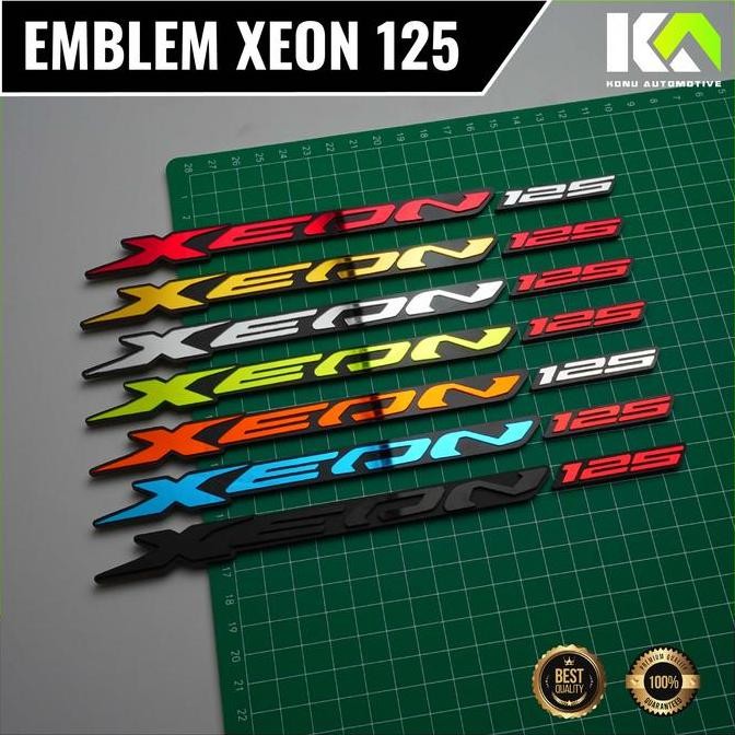 2PCS EMBLEM XEON 125 LOGO XEON125 TIMBUL STICKER 3D YAMAHA XEON