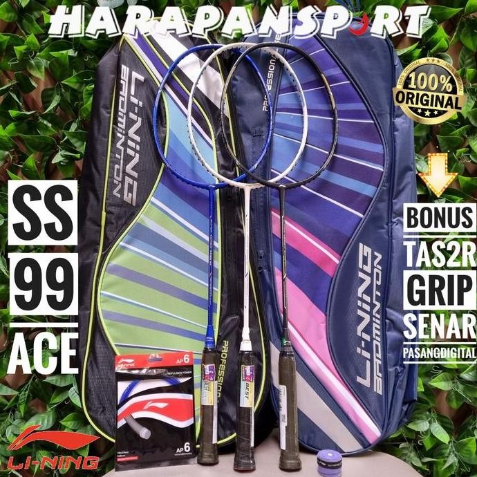NEW RAKET BADMINTON LINING SUPER SERIES 99 ACE SS99 SS99 ACE ORIGINAL 100%