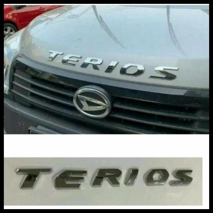 TERBARU EMBLEM KAP MESIN ATAP TULISAN MOBIL TERIOS CHROME 