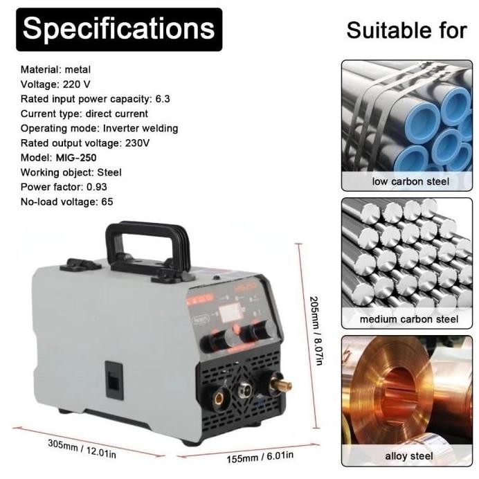 ready !!! Reaim Mesin Las New MIG 400B ( 3 in 1 MIG+TIG+MMA ) Welding Machine Inventer Arc Gassless 