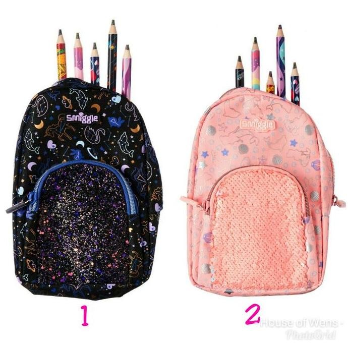 

Smiggle Glitz Mini Backpack Pencil Case - Tempat Pensil Smiggle New Stok
