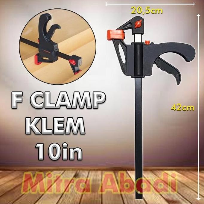 Catok F Clamp / Klem Kayu / Ratchet Bar Release Clamp 10" ( 10 Inch ) murah
