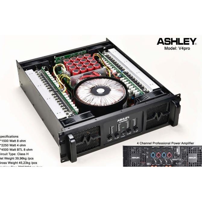 TERBARU - Power AMPLIFIER ASHLEY V4PRO V4 PRO v 4pro v 4 pro