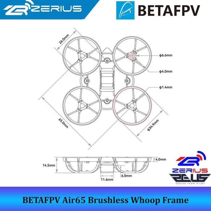 ready BETAFPV Air65 Brushless Whoop Frame 65mm