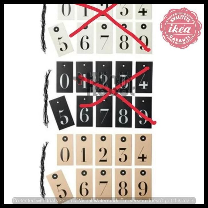 

TERMURAH 10PC HISTORI TAG LABEL NOMOR ANGKA WARNA KREM(COKLAT) TAG ANGKA !!