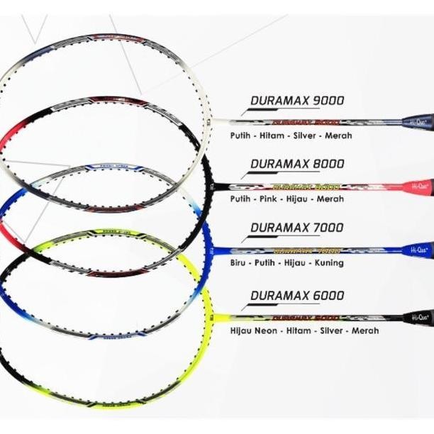 TERLARIS - Raket Badminton HiQua DURAMAX Bonus Tas Senar Grip