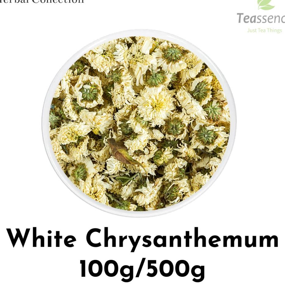 

White Chrysanthemum Dried Flower Tea Huang Shan Gong Ju Bunga Krisan Putih Kering 100G250Gg