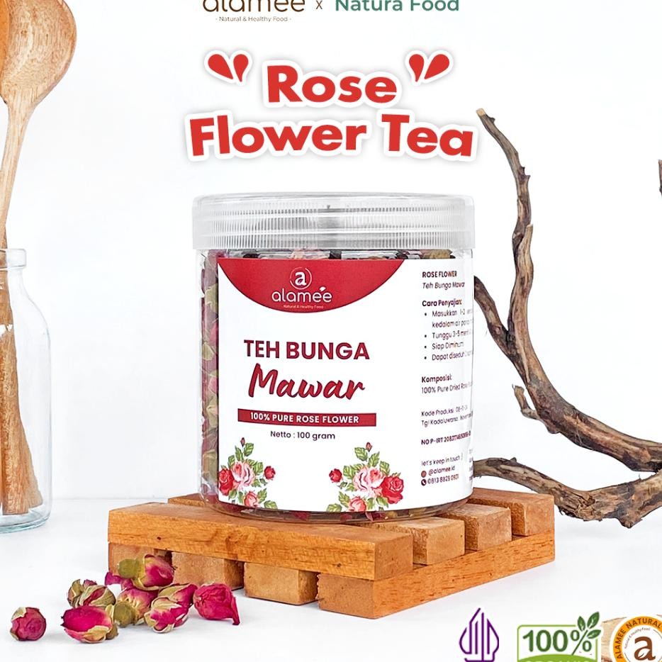 

Alamee Teh Mawar Rose Bud Flower Tea Bunga Organik Kering Dried