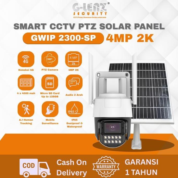 Glenz Cctv Outdoor Sim Card 4G Gwip 2300 - Sp 2K 4Mp | Camera Smart Cctv Ptz  Full Color Night Visio