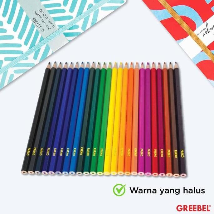 

Pensil Warna 24 Warna Parko By Greebel / Pensil Warna Woodless Parko By Greebel 24 Warna Tebal