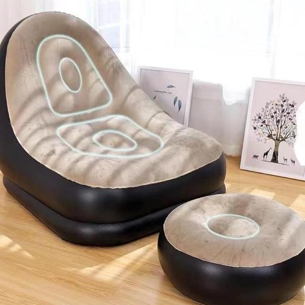 Sofa Santai Angin Kursi Santai Dengan Sandaran Kaki Sofa Malas Empuk Juga Tersedia Dengan Pompa Angi