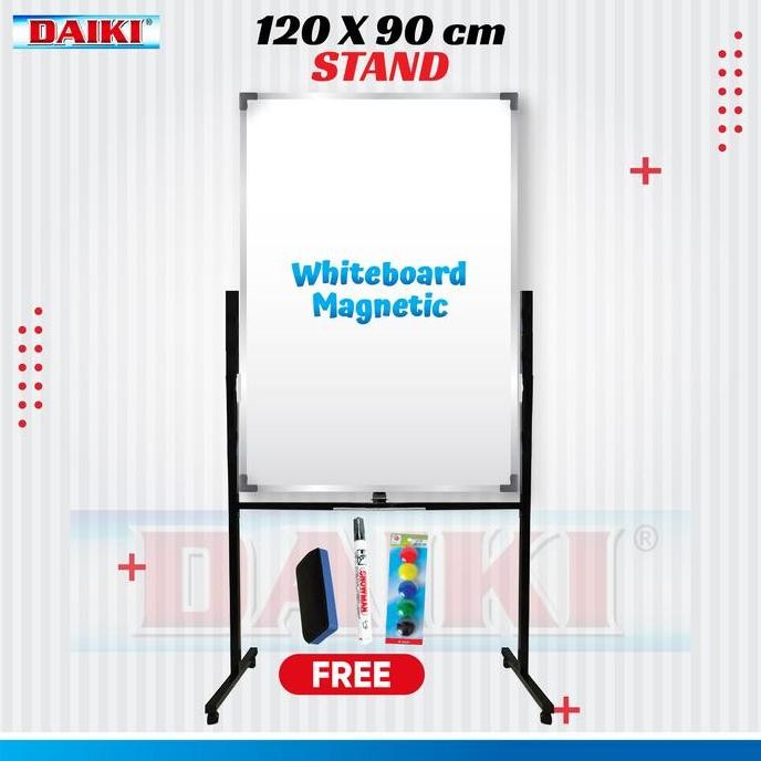 

Whiteboard Daiki Vertikal Double Face Stand Uk 120X90 Cm New Stok