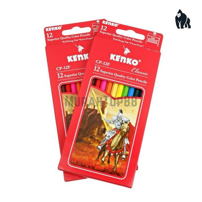 

Pensil 12 Warna Panjang Kenko / Color Pencil CP-12F Full Paper Box Classic / Coloring Set