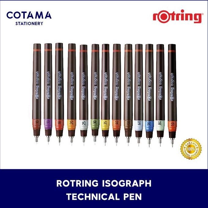 

Rapido Rotring Isograph Technical Pen 0.1 - 1.0 mm Original