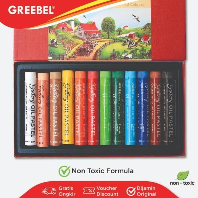

GREEBEL ARTIST OIL PASTEL 12 WARNA / GREEBEL Crayon Artist 12 Warna