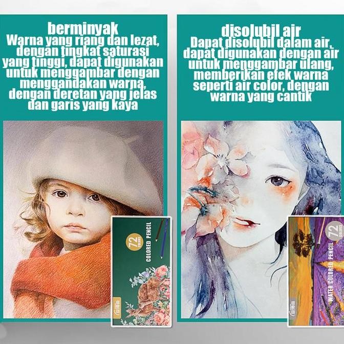 

OBOS Oil Pencil Color Pensil Warna Minyak 48/72 Pencil Color Set High Grade Oil Pencil