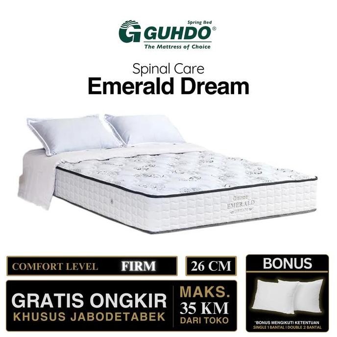 Grosir Kasur Springbed Guhdo Emerald Dream Firm Spinal Spring Orthopedic 90X200 100X200 120X200 140X