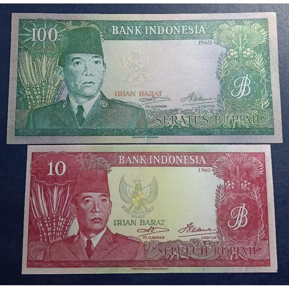 Uang REPRO Set Indonesia Seri Presiden Soekarno IRIAN NARAT THN 1960 DiM