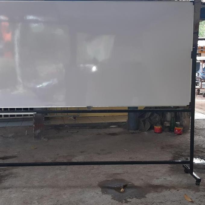 

White Board Standing Doeble Face Non Magnetik 90X120 New Stok
