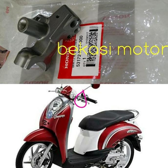 Bracket Dudukan Spion Kiri Honda Scoopy Karbu Original 53172-KYT