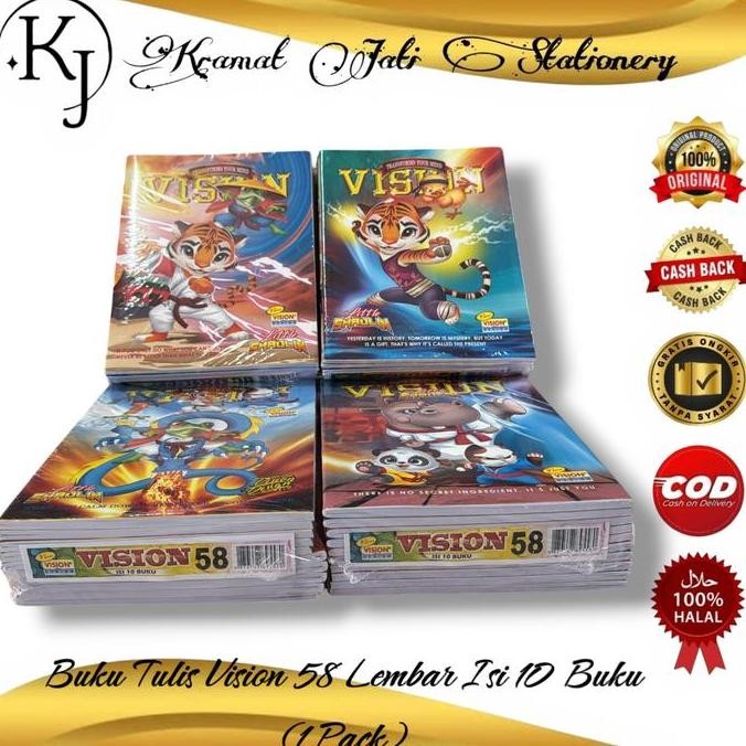 

Buku Tulis Vision 58 Lembar Isi 10 Buku (1 Pack)