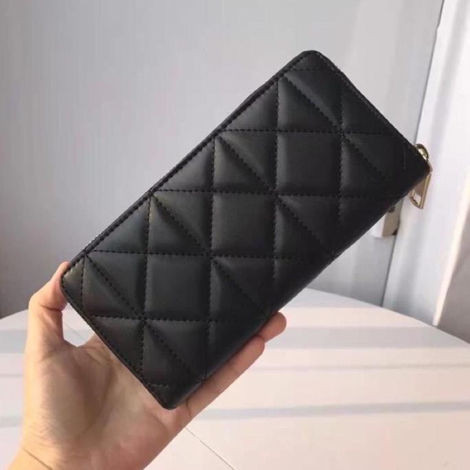 Dompet Serbaguna Original C H Long Wallet Zip Accordian Quilted Original Ch Wallet