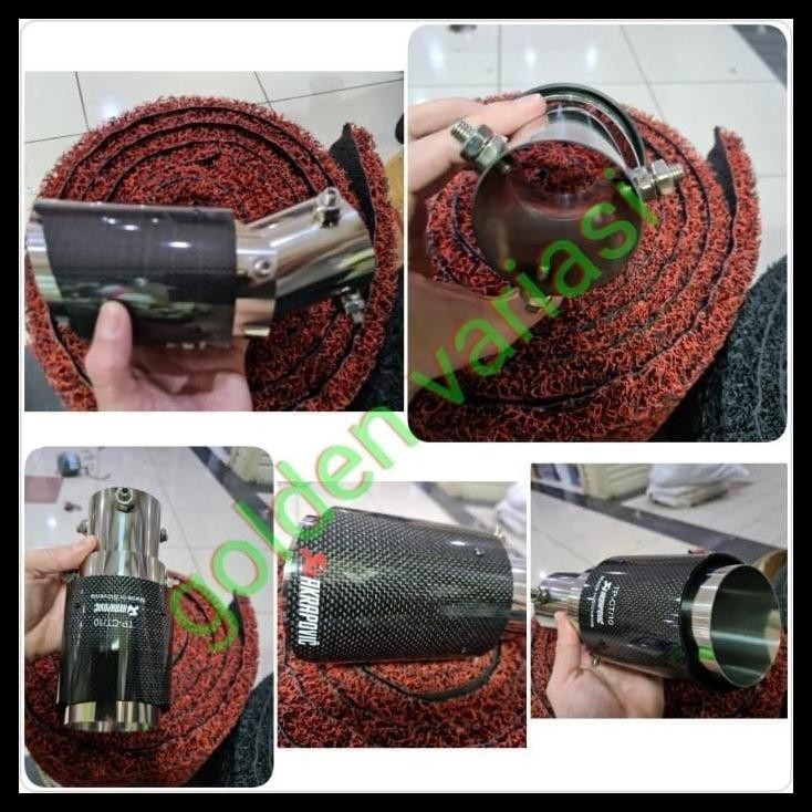 GRATIS ONGKIR BUNTUT KNALPOT / MUFFLER MOBIL FEROZA AKRAPOVIC CARBON 