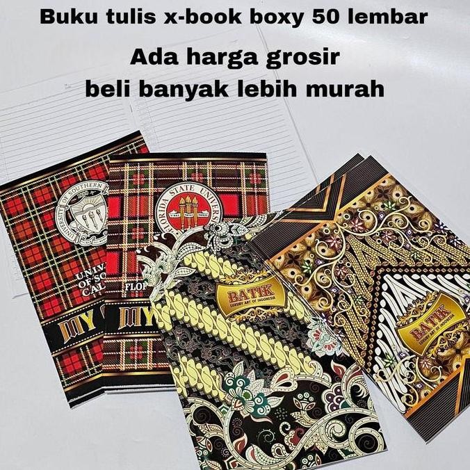 

SOS Buku Tulis X-Book BOXY 50 Lembar (10bk) / Buku Catatan / Buku
