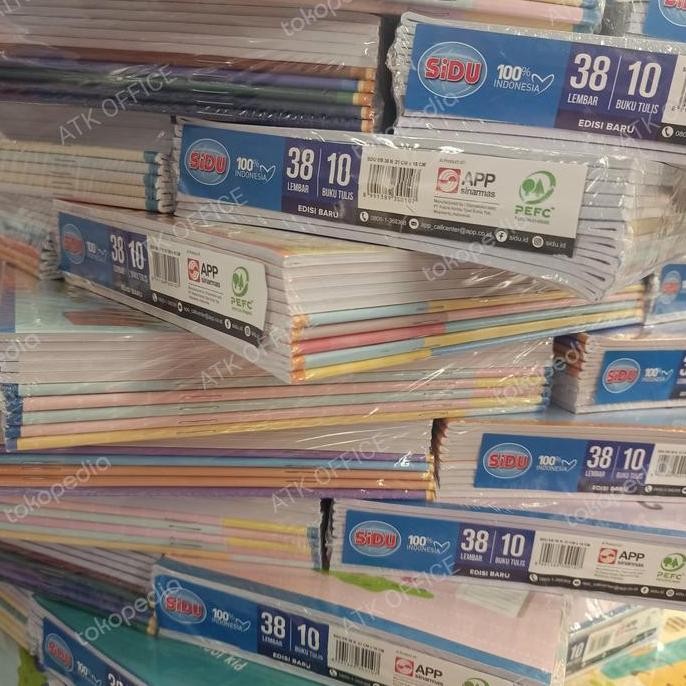 

Buku tulis 38 lembar sidu murah perpack (10Pcs)