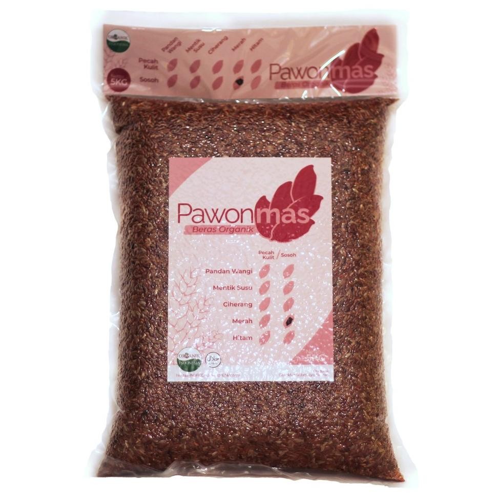 

Pawonmas Beras Merah Organik Sosoh 5Kg Rendah Gula Beras Low