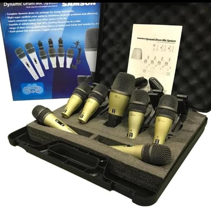 BARU MIC DRUM SET SAMSON DMK 7 KIT - MIKROFON DRUM STUDIO LIVE RECORDING