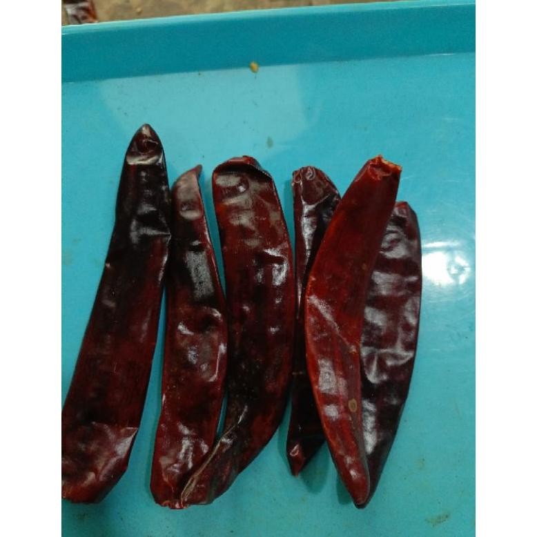 

New Arrival ( 1.Kg ) Cabe Merah Besar Kering Super Tanpa Tangkai Tidak Pedas