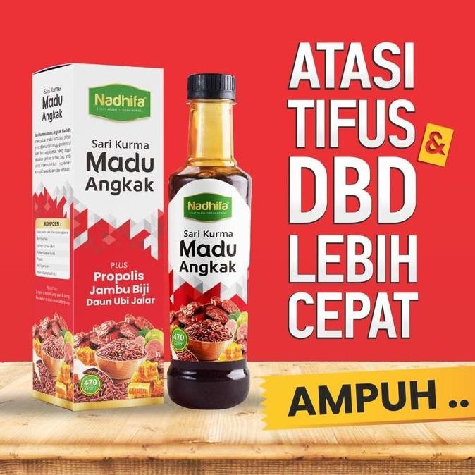 

TERMURAH SARI KURMA MADU ANGKAK NADHIFA 470GR OBAT DEMAM DBD TIPES NAIKKAN TROMBOSIT
