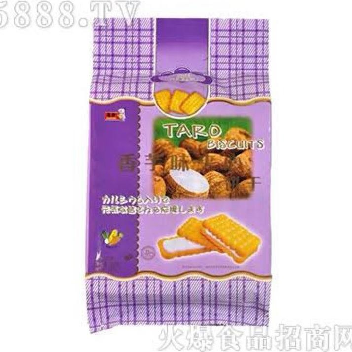 

Bairong Sandwich Biscuit 360Gr Aneka Rasa Taro Manggo Strawbery Flavour Cream Sandwich Biscuit