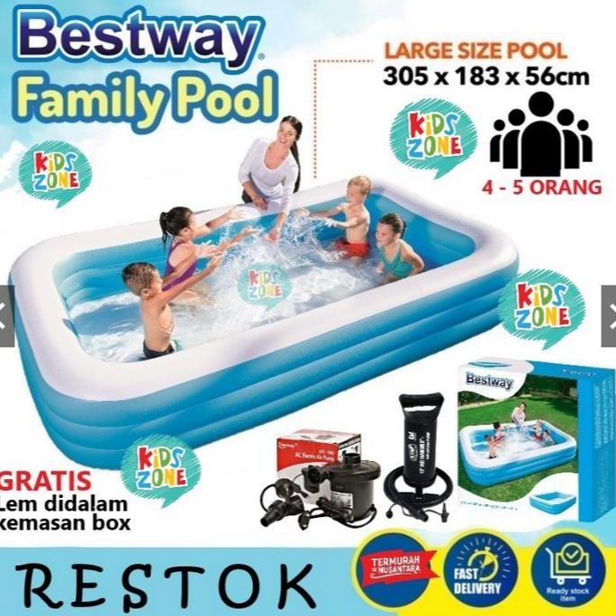 Promo / Terlaris BESTWAY 54005 54006 54009 / 5409 Kolam Renang Karet Anak Keluarga Besar Family Pool