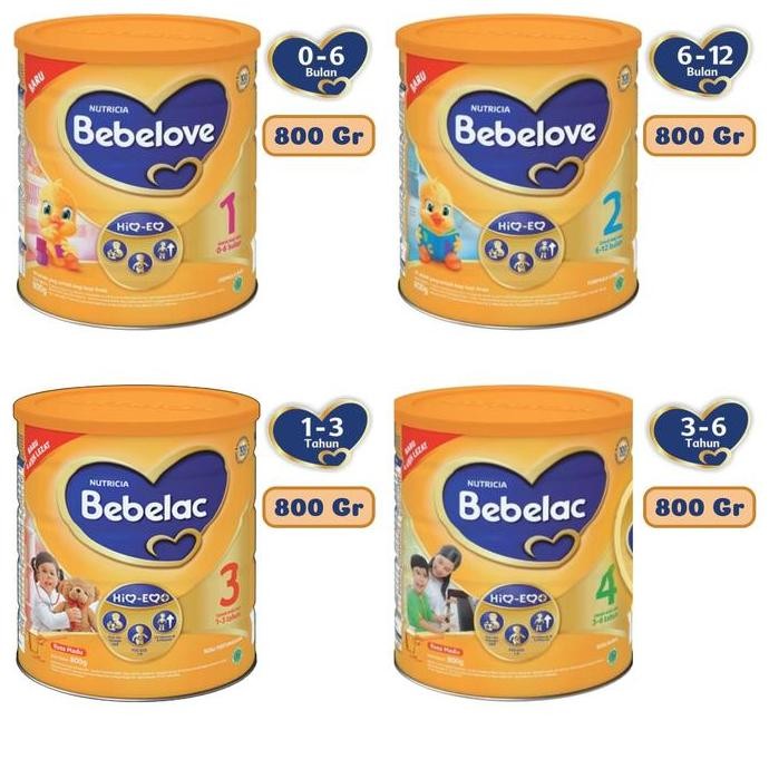 

TERMURAH BEBELOVE BEBELAC 1 2 3 4 VANILA MADU KALENG 800GR PACKING AMAN