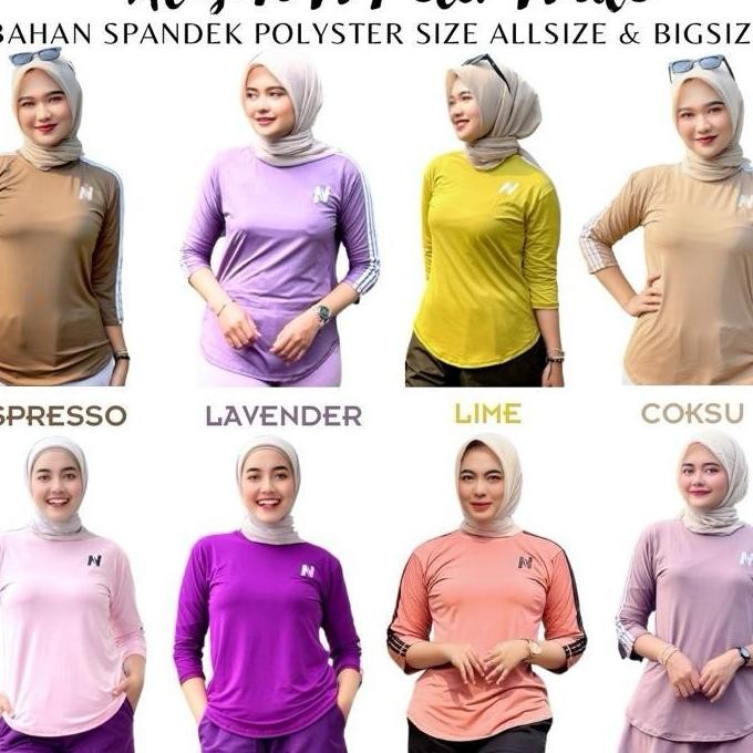 Warna Baru Atasan Baju Senam N Petir Nude Hanya Atasan Saja Bahan Spandek Polyster Untuk Olahraga