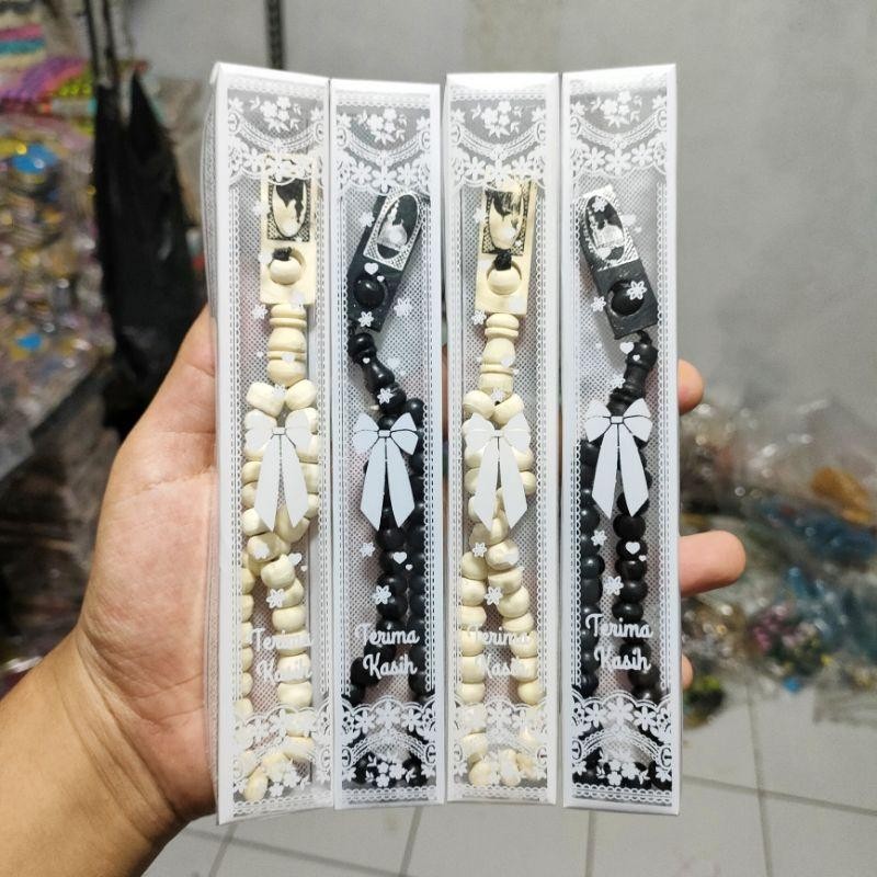 1 Pack 50 Pcs Souvenir Pernikahan Tasbih Kayu Mika Corak Souvenir Pernikahan Unik Souvenir Ultah Sov