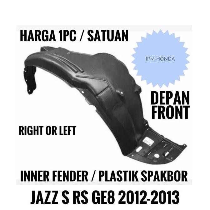 Inner Liner Linner Fender Plastik Spakbor Depan Jazz Ge8 Rs 2012 2013