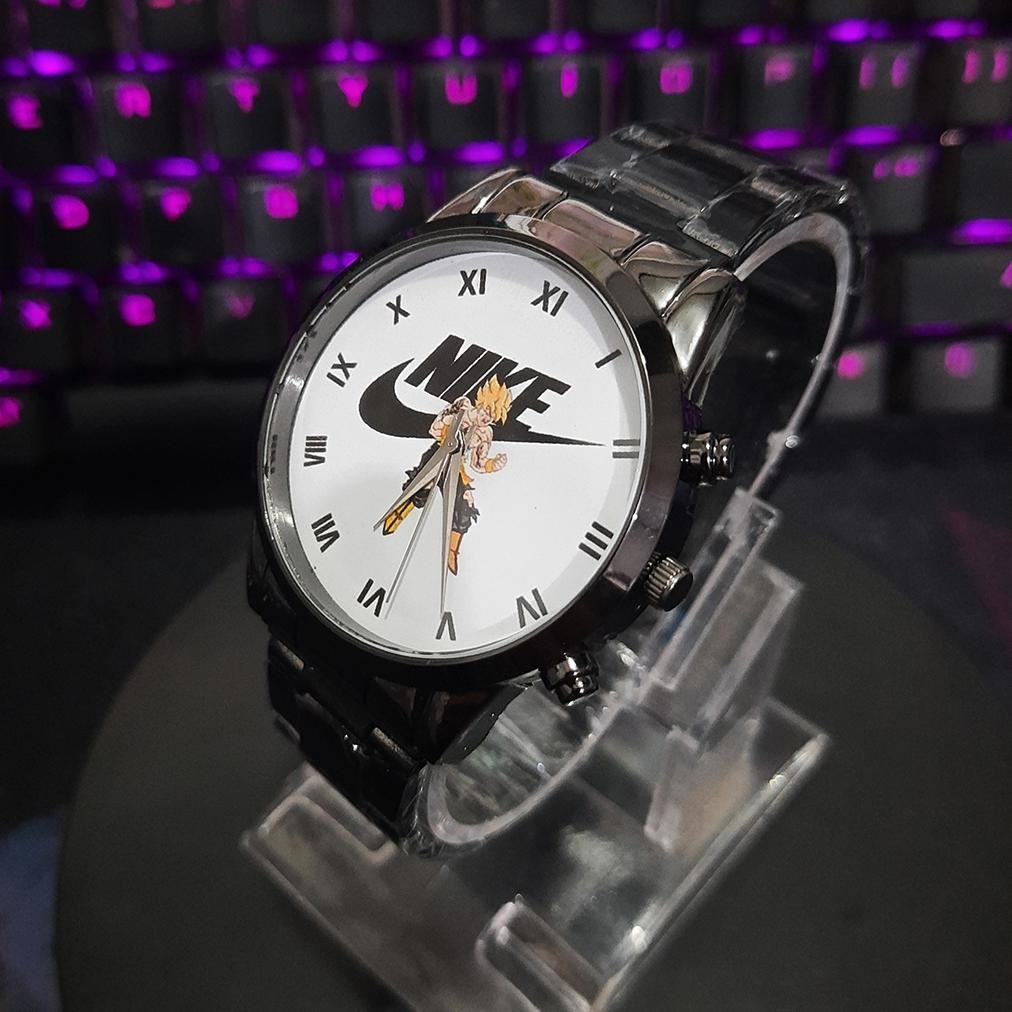 Jam Tangan Pria Analog Tali Rantai Nike X Goku DiM