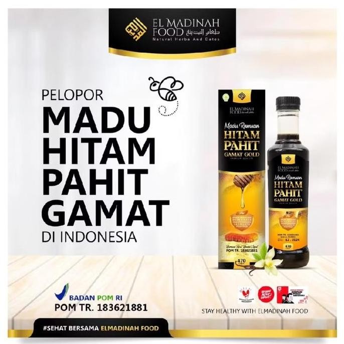 

TERMURAH MADU RAMUAN HITAM PAHIT GAMAT GOLD ELMADINAH - HERBAL LENGKAP