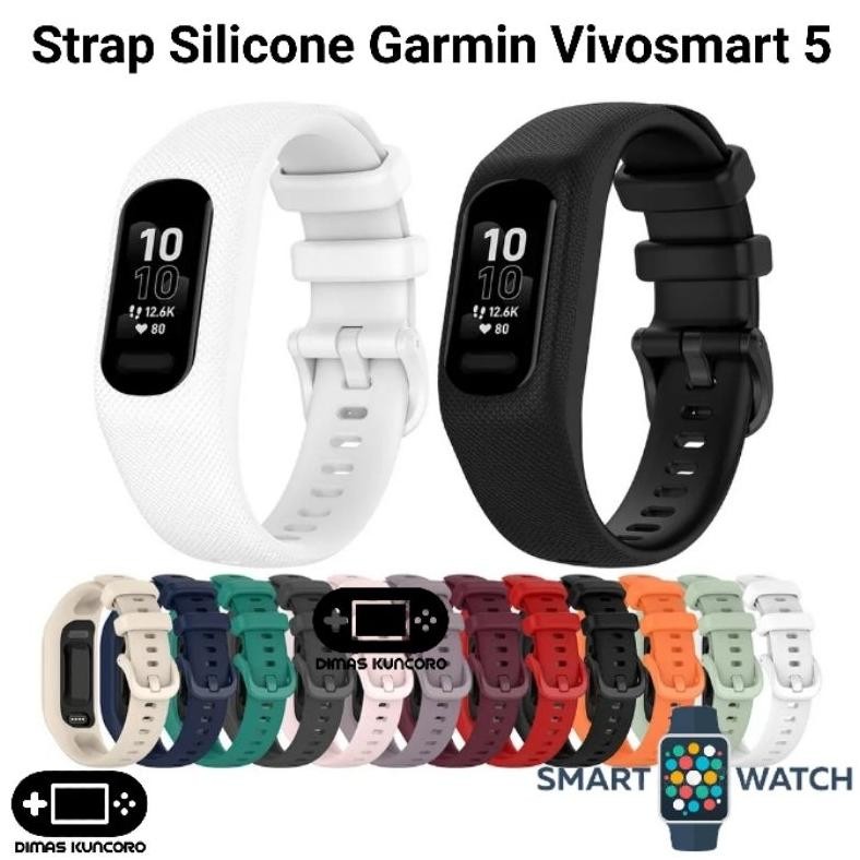 Strap Silicone Garmin Vivosmart 5 Silikon Tali Jam Smartwatch Karet Vivo Smart DiM