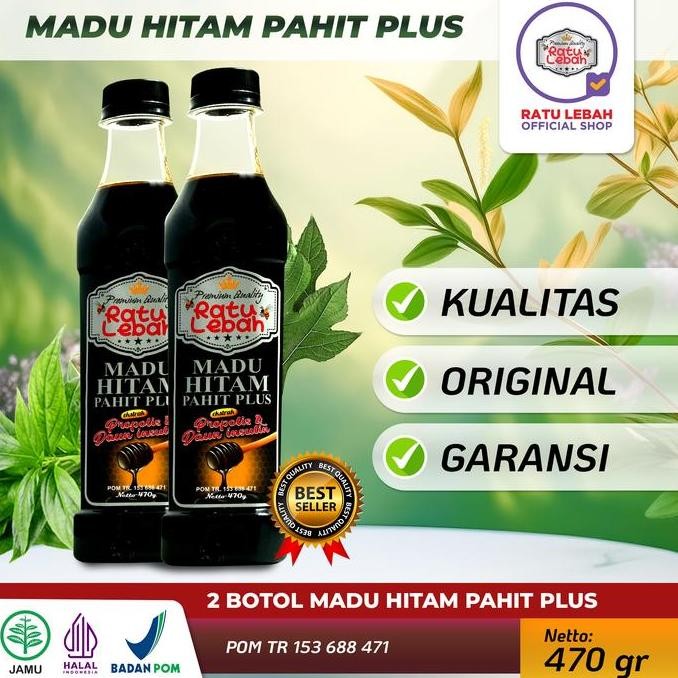 

TERMURAH MADU HITAM PAHIT RATU LEBAH PLUS 470GR (ISI 2 BOTOL) | HERBAL ASLI