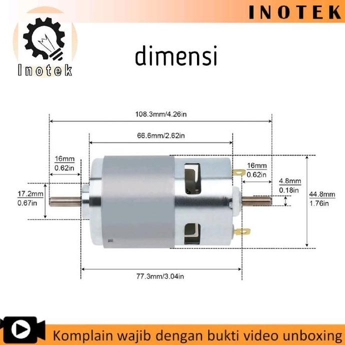 Promo / Terlaris Dinamo 775 dc double shaft dobel as ganda Terbaik