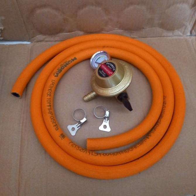 Regulator Modena Kenmaster + Meter Selang Gas Lpg Modena 1000 Psi