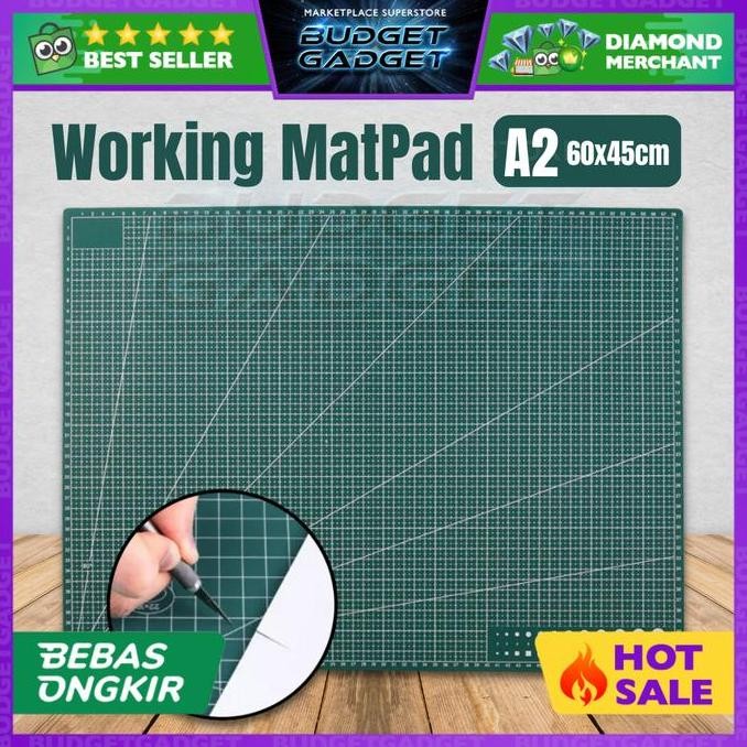 

TERBARU QJH CUTTING MAT A2 UKURAN 60X45CM - ALAS POTONG KERTAS JAHIT CRAFT