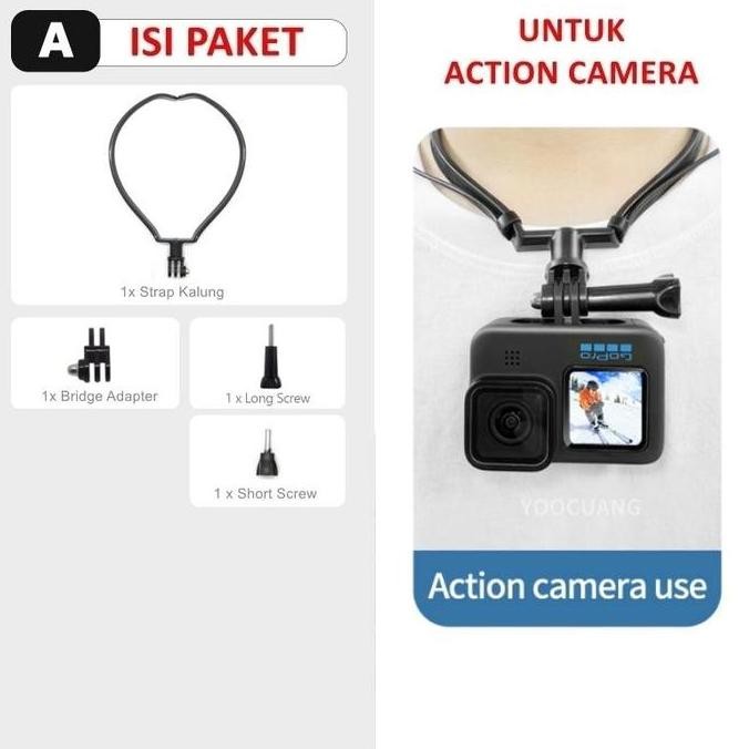 diskon lanyard kalung leher smartphone & gopro holder leher kamera hp